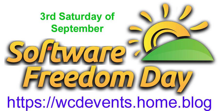 Software Freedom Day (# 2 out of 3) on 3rd Saturday of September
wp.me/PaZ4x4-1Cb
#SoftwareFreedomDay #SoftwareFreedom #Software #FreedomDay #Freedom #September #EVENT #WorldDay #InternationalDay #CelebrationDay #HappyDay #Programme #TelegramTips #telegramchannel #Sep .