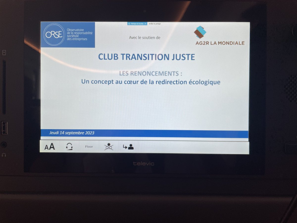 ObsRSE's tweet photo. C'est parti ⁦@AG2RLAMONDIALE⁩ ce soir,  notre Club #transitionjuste reçoit : ⁦@expanscience_fr⁩ ⁦@lemassonkaren⁩, directrice #RSE et #JerômeCuny #idh21 chercheur en #redirectionecologique et nous parlons des #renoncements ! #environnement #climat https://t.co/CxRAkDQCig