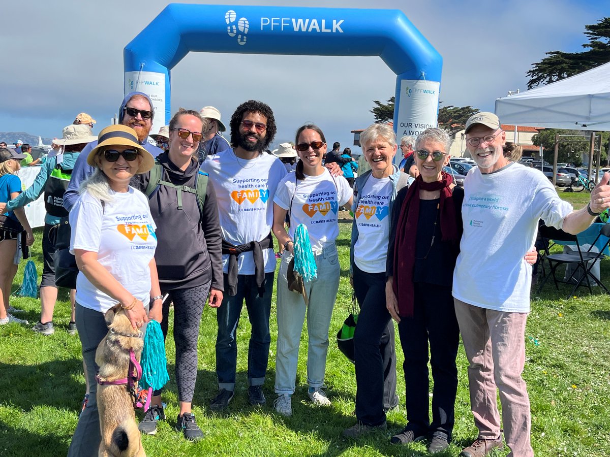 UCDavisPCCM's tweet photo. Our @UCDavisHealth PCCM team supporting the #PFFWalk last weekend! Proud to "Lead the Way" toward a cure for pulmonary fibrosis alongside our patients! #MakingEveryBreathCount @UCD_IM @PFFORG https://t.co/uOBTc7fI5k