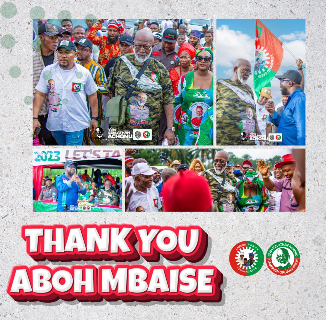 Ndi Aboh Mbaise,

Unu Eme la!

Yesterday, the good people of Aboh Mbaise came out en masse to welcome our campaign train.

Our message of #takebackimo was well received. Thank you Aboh Mbaise.

- ANA.