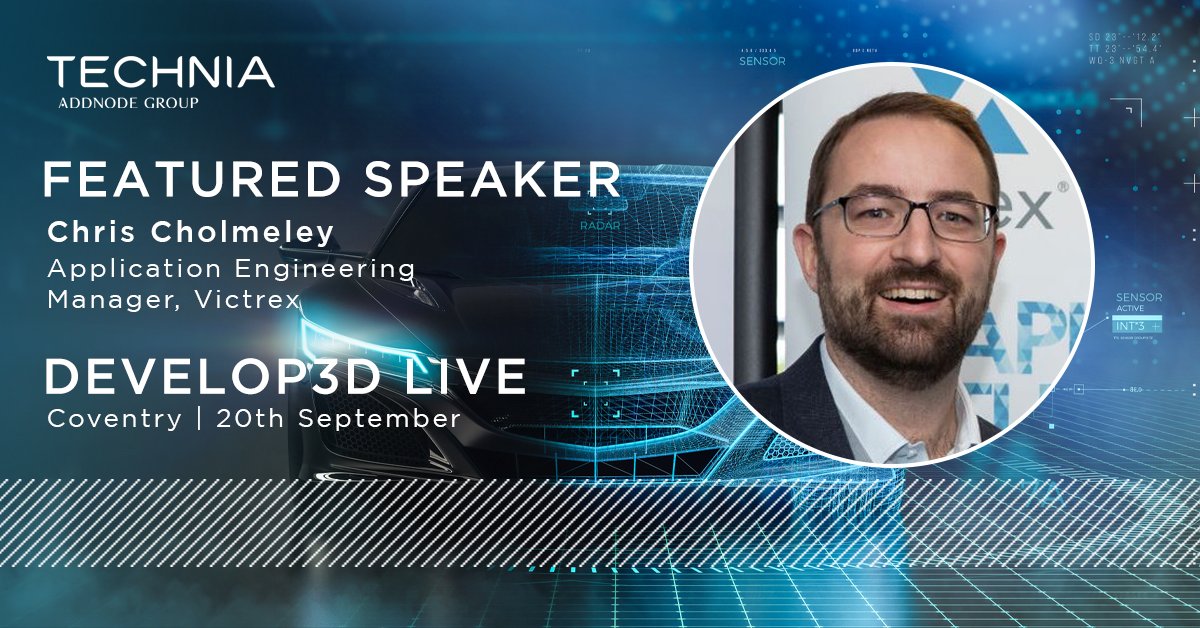 TECHNIA's tweet image. Join Cholmeley, Application Engineering Manager at DEVELOP3D LIVE as he presents the @victrexplc story | Conference 3 | 11:20am

Register Now &amp;gt;&amp;gt; hubs.la/Q022gnk70

#Develop3DLive #PEEK #PEAK #PolymerSolutions #3DEXPERIENCE