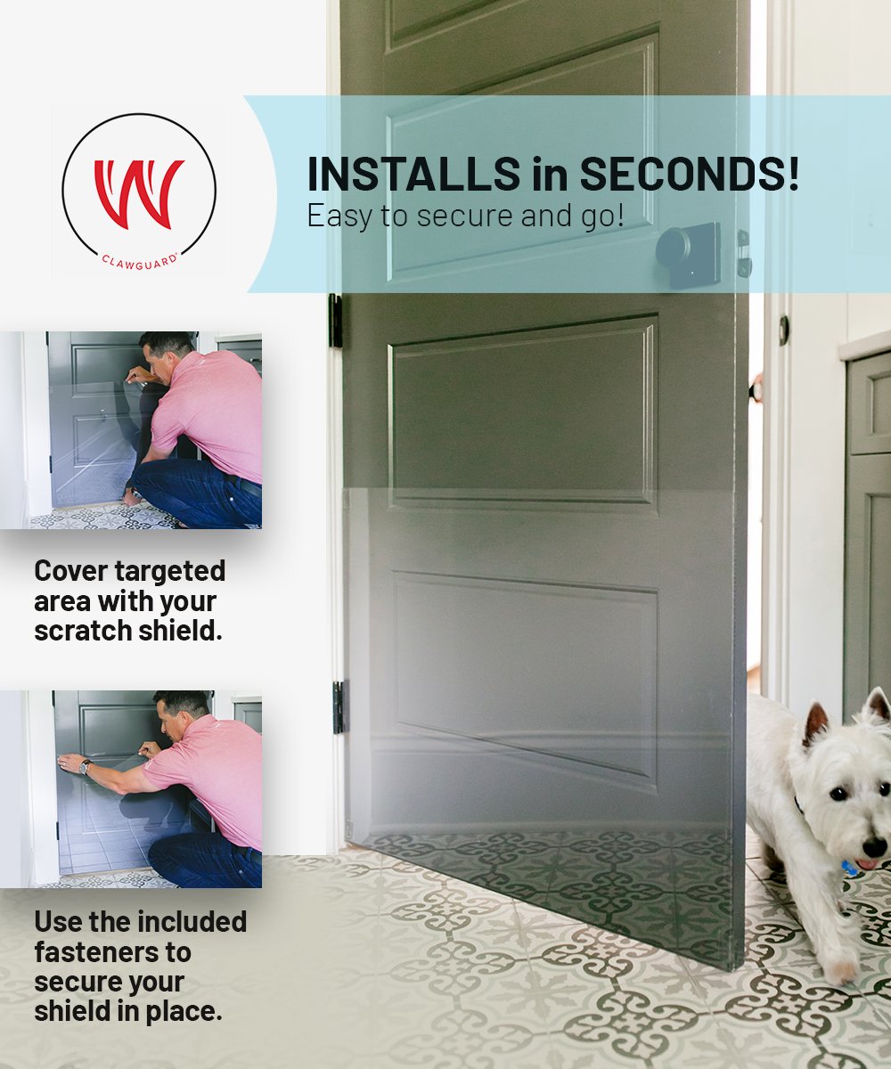 Walls and doors are highly vulnerable areas for damage incurred by our beloved fur balls because they are easy to access and impossible to hide from view. 

🌐 clawguard.com