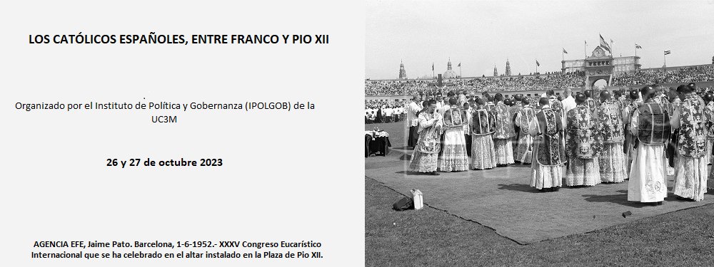Os dejamos información sobre el próximo seminario: “Los católicos españoles, entre Franco y Pío XII” que tendrá lugar los días 26 y 27 de octubre en la U. Carlos III de Madrid <a href="/uc3/">uc3</a> #seminario #religion #historia aehrc.es/2023/09/14/sem…