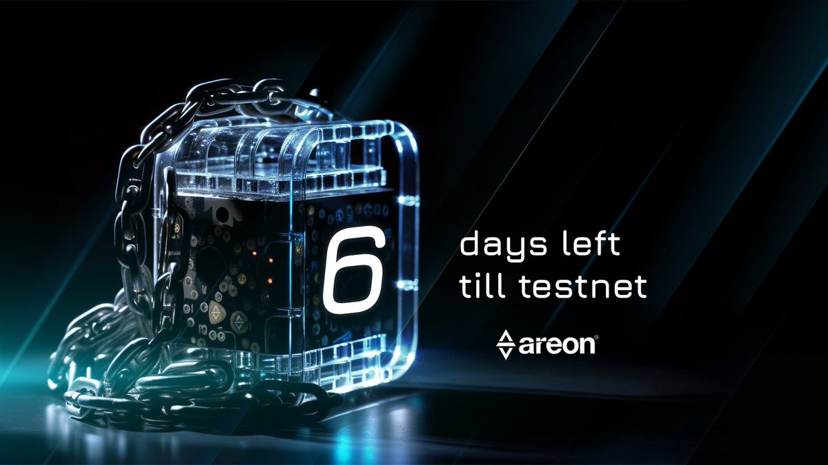 Only 6 days left to #testnet 

Are you excited? We sure are!

Let's count it down here together...

#WeAreOn #AreonL1