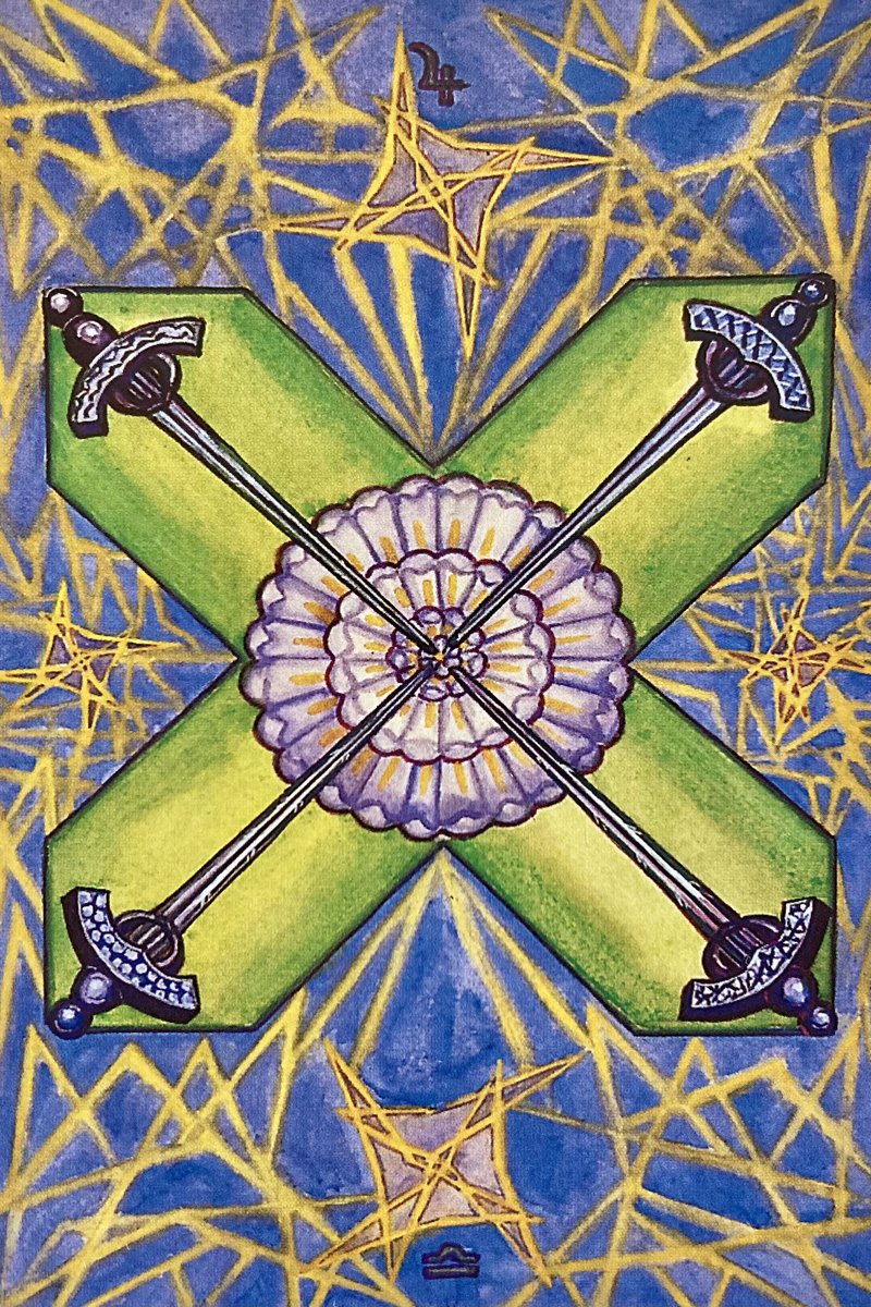 higahayato's tweet photo. 4 of Swords ♎️ ♃
Truce (休戦•停戦)
Astrology : 天秤座の木星
エレメント : 風
#タロット
#トートタロット
#ソードの4
#天秤座
#木星
#小アルカナ
#tarot
#thothtarot
#4ofswords
#libra
#jupiter
#minorarcana https://t.co/eY7XEOIWox