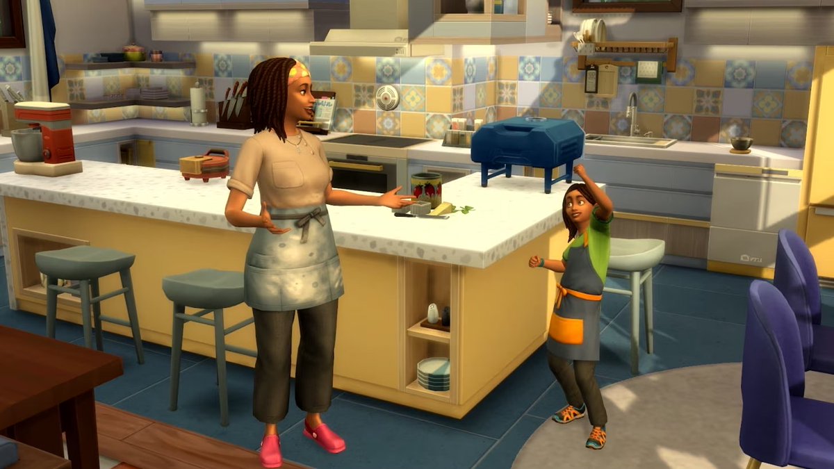 PopCrave's tweet photo. New look at 'The Sims 4' Home Chef Hustle Stuff Pack, releasing 9/28.

The pack will allow players to renovate their Sim’s home kitchen and upgrade to new European-inspired kitchen designs. 

Sims will also be able to become food stand owners and sell their culinary creations. https://t.co/ZxLIzCnUU9