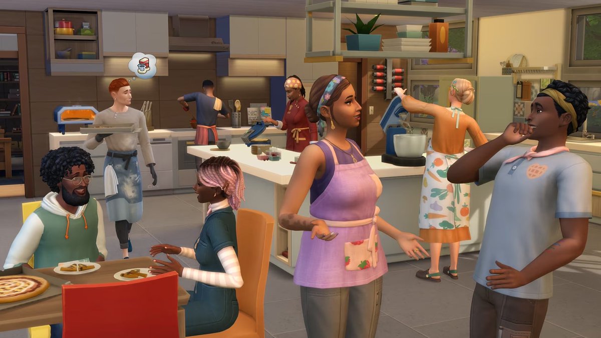 PopCrave's tweet photo. New look at 'The Sims 4' Home Chef Hustle Stuff Pack, releasing 9/28.

The pack will allow players to renovate their Sim’s home kitchen and upgrade to new European-inspired kitchen designs. 

Sims will also be able to become food stand owners and sell their culinary creations. https://t.co/ZxLIzCnUU9