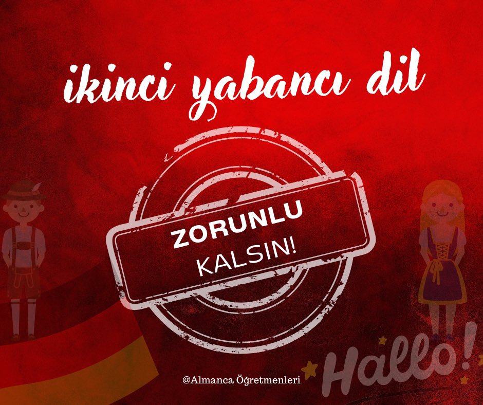 Etkinlikkkhesap's tweet photo. Binlerce öğretmenin önünü kapatan 9.sınıfdan itibaren 2.Yabancı dil Almanca dersleri zorunlu dersler arasından kaldırılması bizleri derinden üzmüştür.Buna bir açıklık getireceğinize inancımız tam Sn Bakanım @Yusuf__Tekin  #AlmancasizOlmaz https://t.co/8vhgViFrGS