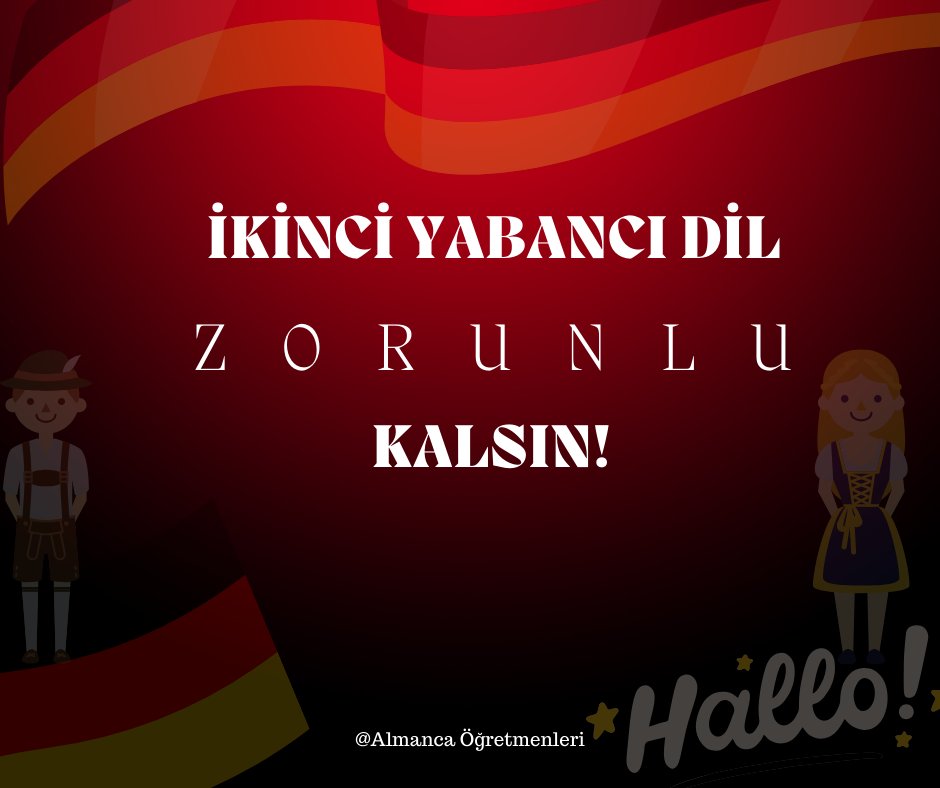 Almanca öğrenmek, iş dünyasında büyük bir avantajdır. Kariyer planlamasında öğrencilere artı bir değerdir.
Bu yüzden #AlmancasizOlmaz

<a href="/Yusuf__Tekin/">Yusuf Tekin</a>
<a href="/tcmeb/">Millî Eğitim Bakanlığı</a>
<a href="/CelileErenOKTEN/">Celile Eren ÖKTEN</a>
<a href="/kemalsamlioglu/">Kemal ŞAMLIOĞLU</a>
<a href="/yilmaznazif/">Nazif Yılmaz</a>
<a href="/farukyelkenci/">Ömer Faruk Yelkenci</a>