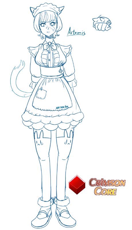 arcticfox223's tweet photo. I’m going to be doing another Halloween Promo drawing for Crimson Core this year. 
Please help me pick which character you would like to see. Also please let me know what Halloween costume you would like to see them in. Characters are Artemis and Wolf. #rpg #halloween #art https://t.co/SsI1HfwNMr