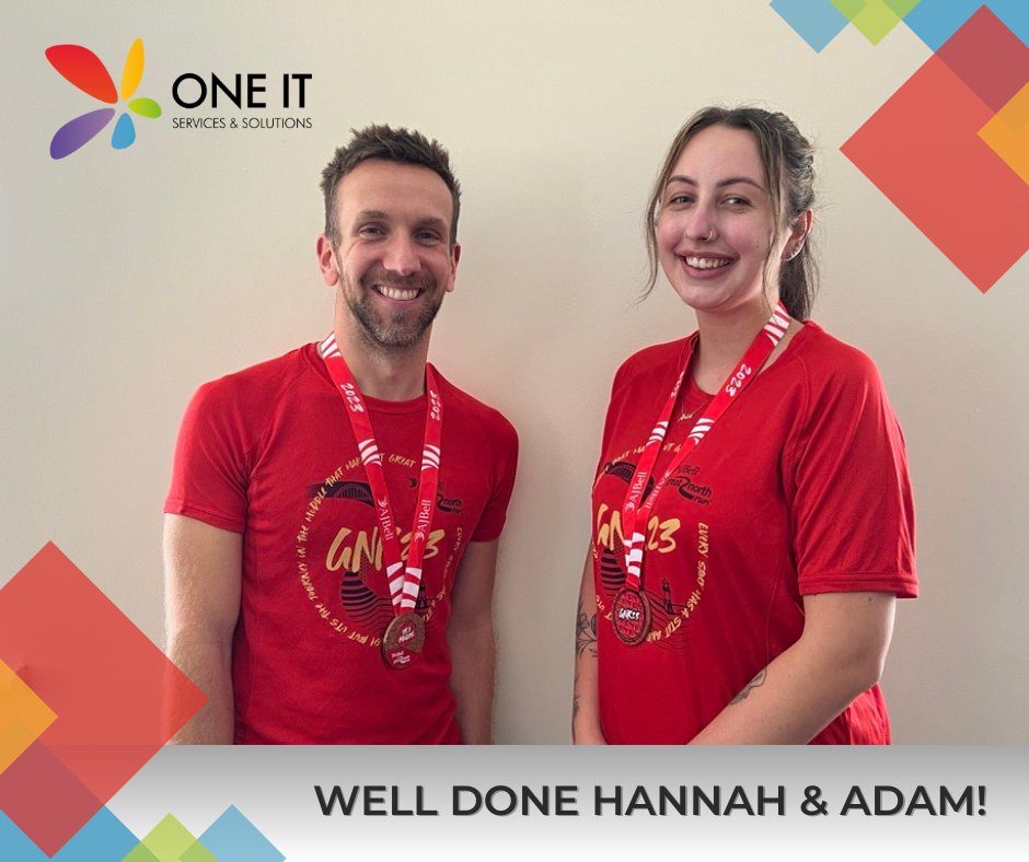 A massive well done to Hannah and Adam who took part in the Great North Run last weekend! 🏃 Together, they raised over £1400 for their chosen charities! #GreatNorthRun #OneITSS