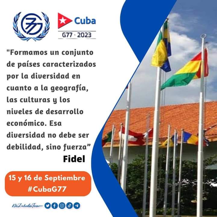 Se impone,como nunca antes,mantenernos como interlocutores serios, enérgicos, sólidos y proactivos en defensa de nuestros derechos.
#Cuba 
#CumbreG77China2023