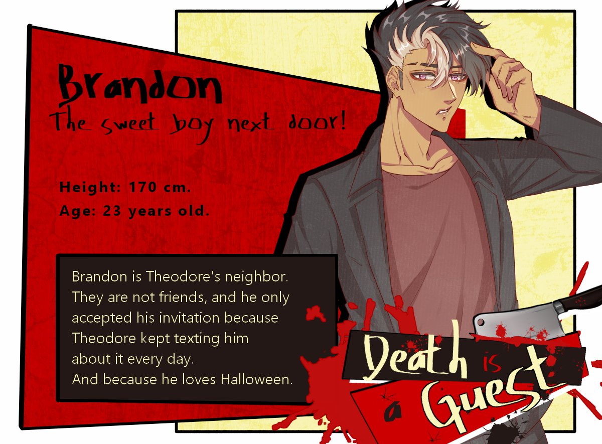 HoneyBunny_OF's tweet image. LI number 2!
Brandon ⚡

He came to the party late because he didn't want to come at all.

#SpooktoberVNJam #visualnovel #otomedev