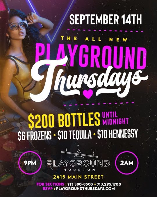 KairoDank_'s tweet photo. π° π¨π¨π¨BREAKING NEWS π¨π¨π¨π¨
Tonight is the All New #PlaygroundThursdays
@playgroundhtx Everybody FREEEEE
π$200 Bottles Before Midnight π
If you need a section hit me 713-380-8503
#playgroundhtx #htxclubs #thingstodoinhouston #houstontexas #htxnightlife #indamixhouston #moneymakinteam #moneymakinboom #driphouston #houstonevents