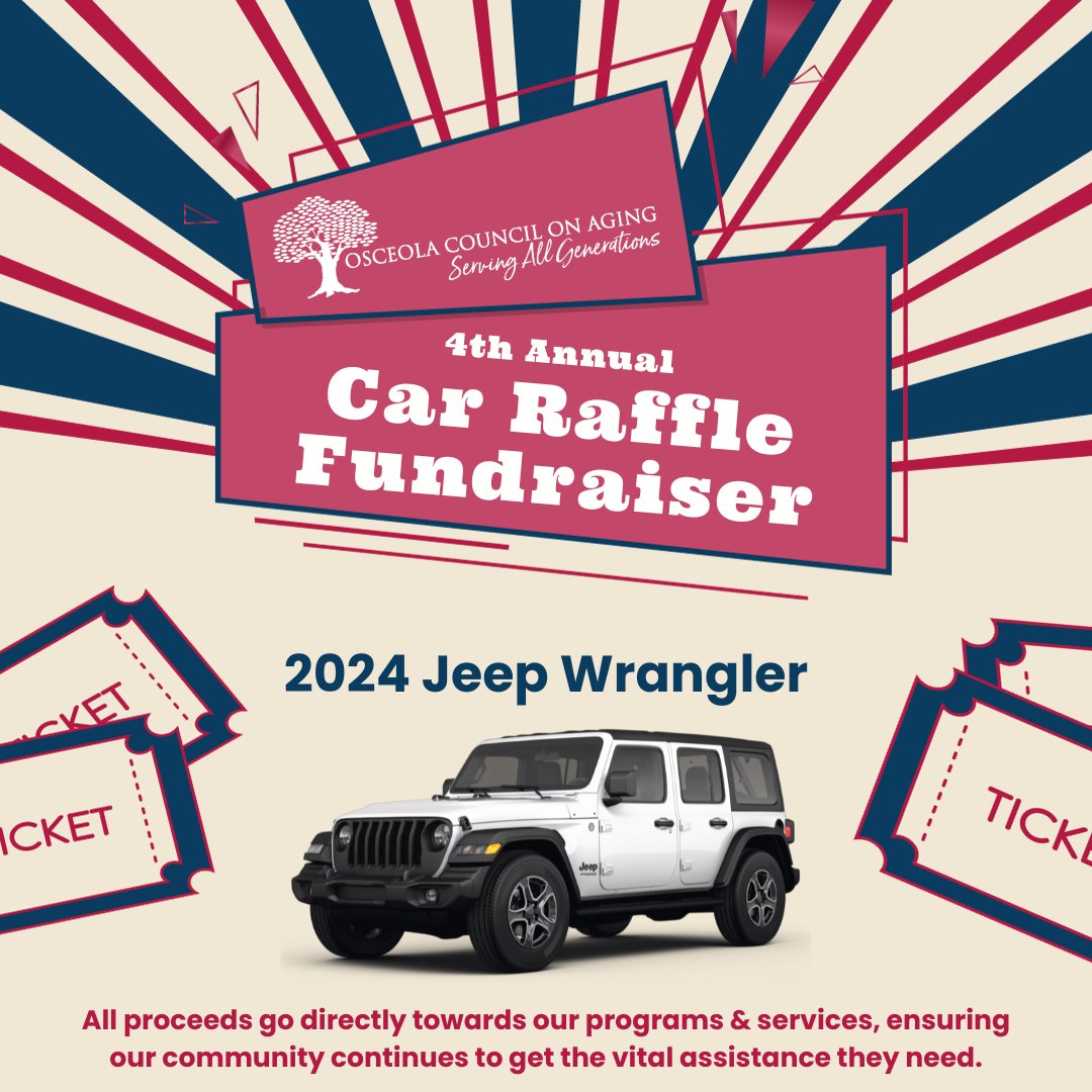 Our Car Raffle is more than just a chance to win a 2024 Jeep Wrangler. It's an opportunity to make a meaningful donation &amp; drive change in your community. Every ticket purchase fuels our mission to support seniors &amp; families in need.

Get your tickets now: bit.ly/OCOACRF