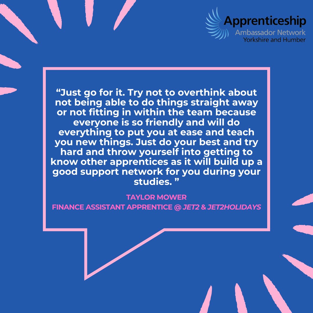 Here's some advise from finance apprentice, Taylor❤️

#yhaan #apprenticeships