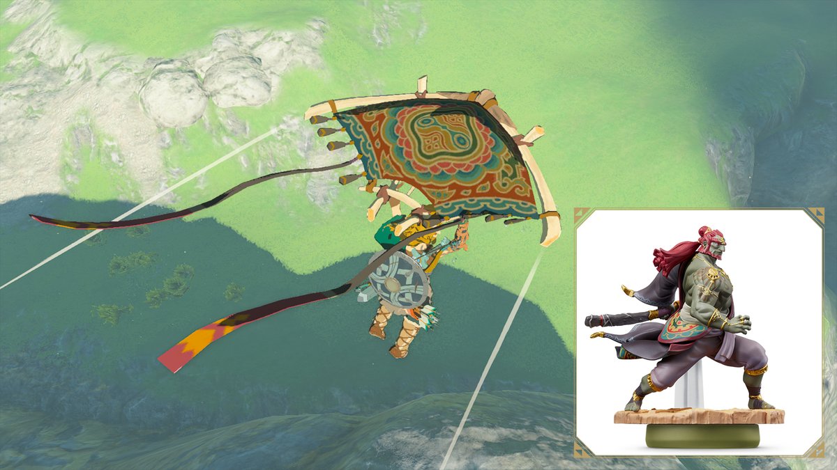 The Zelda and Ganondorf #amiibo each unlock a special fabric for your paraglider in addition to materials and weapons to help you on your adventure in The Legend of #Zelda: #TearsOfTheKingdom.