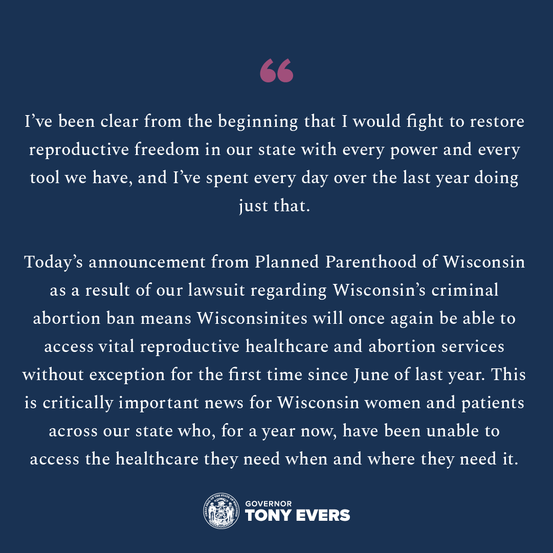 Governor Tony Evers tweet media