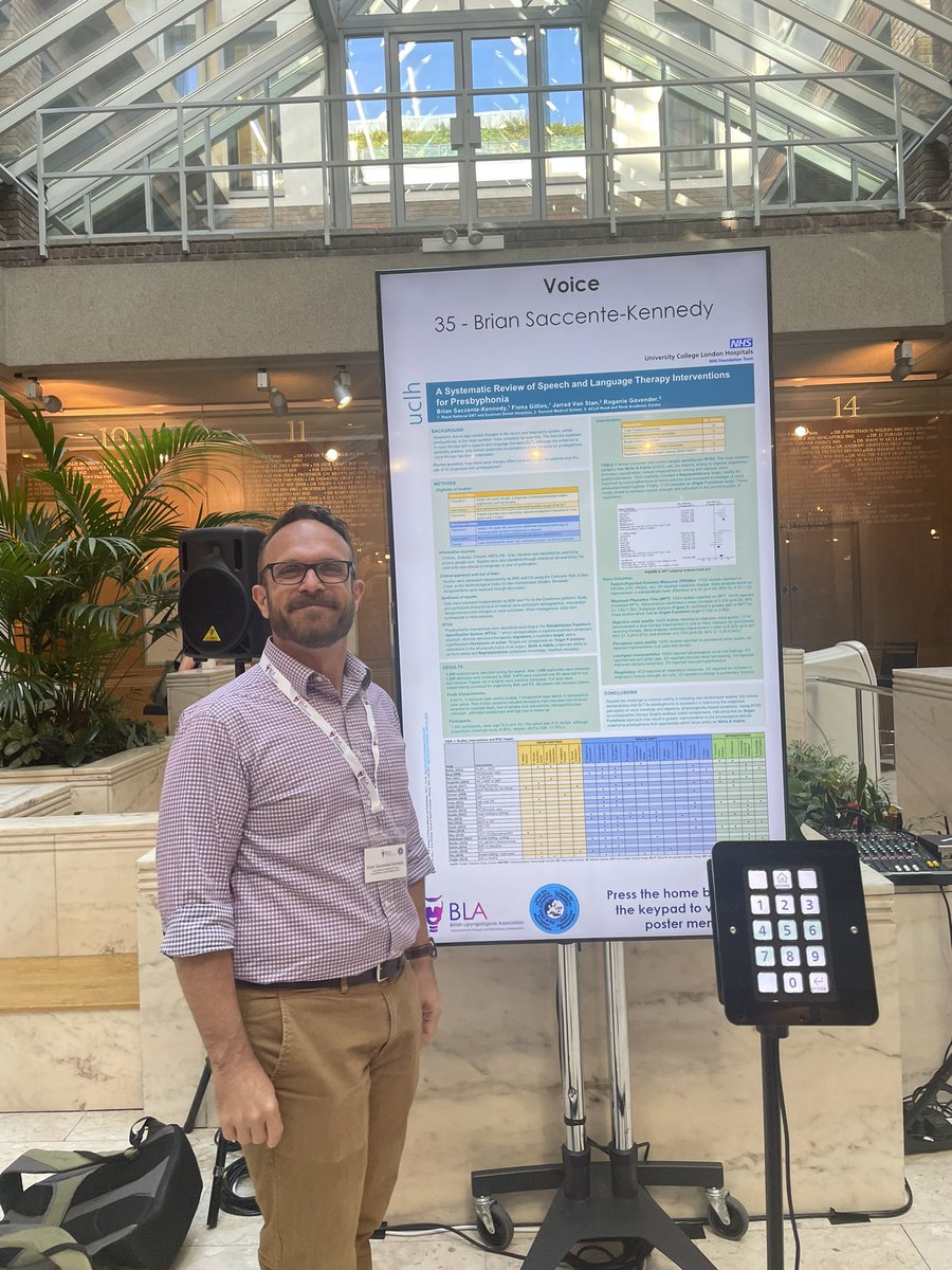 Amazing day with nearly our whole SLT team <a href="/Laryngology/">BLA</a> UEP with great poster by <a href="/BSK_Voice/">Brian Saccente-Kennedy</a>