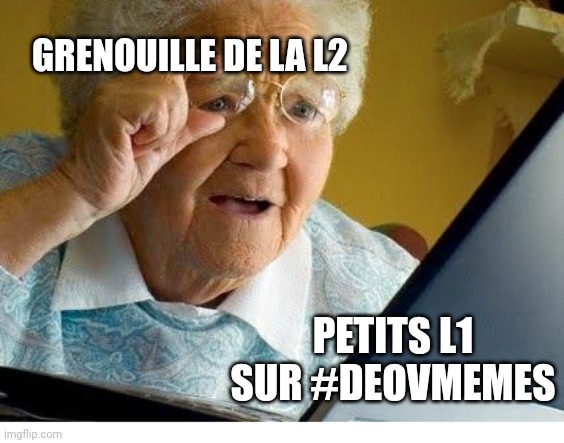 P_lessonae's tweet photo. Je suis peut-être à la retraite mais je peux toujours m'incruster nan ? 👀
#deovmemes https://t.co/DYejbGoDj4