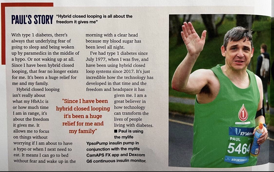 On the ball for both #HypoAwarenessWeek and #ClosedLoop - thanks to @DiabetesUK for publishing and to #WeAreNotWaiting @CamAPS_FX and @ypsomed for the amazing tech that has improved my quality of life so much #GBDoc