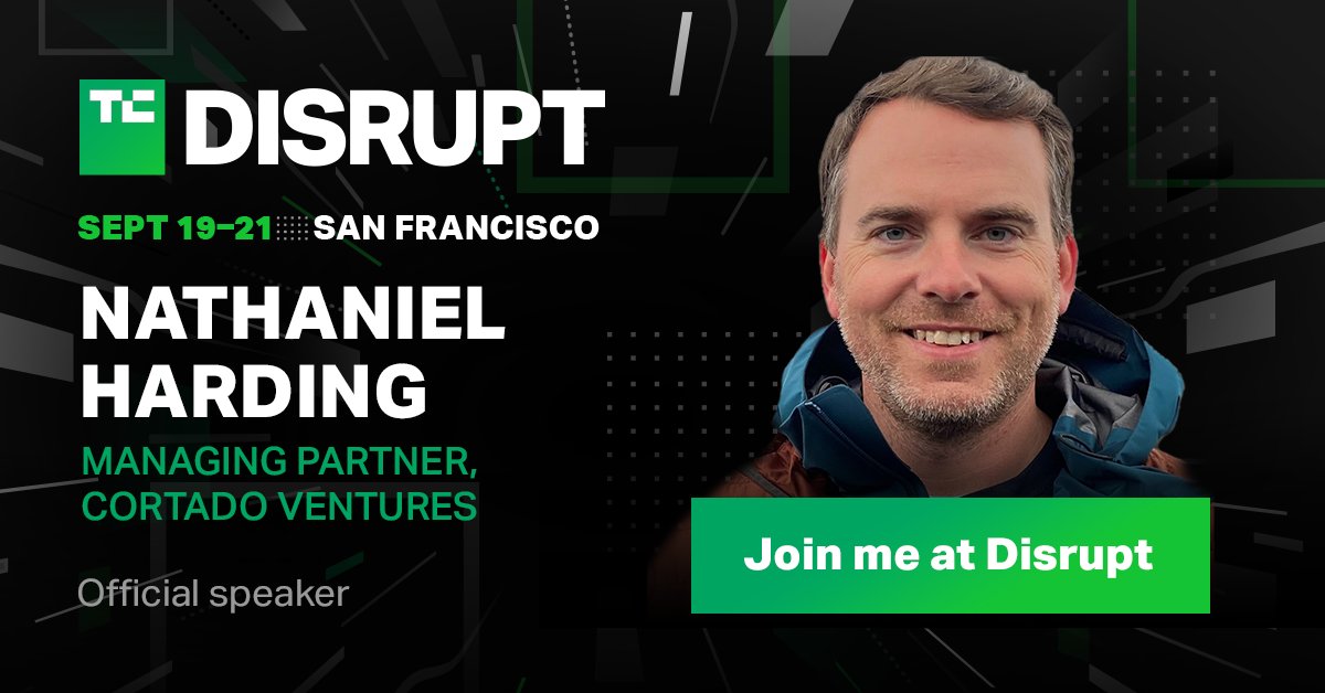 Next week, our Managing Partner, <a href="/nat_harding/">Nathaniel Harding</a>, and <a href="/atentocapital/">Atento Capital</a>'s Founder, <a href="/BaschMichael/">Michael Basch</a>, will present at TechCrunch Disrupt, on "Why Coastal Tech Hubs Should Pay Attention to the Innovation Happening in the Midcontinent”  Learn more: tcrn.ch/3pJfK0o  #TCDisrupt2023