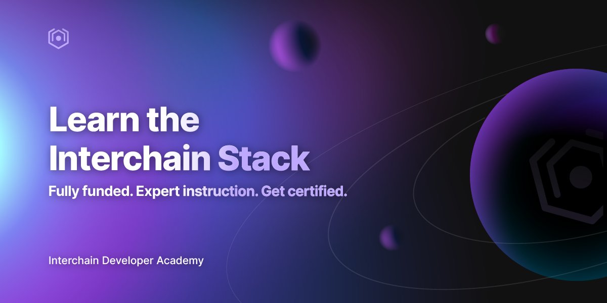 The Interchain Developer Academy is back with the fifth Cohort!

Applications will open next week - Be the first in line for the screening test.

Don’t miss the chance to learn the Interchain Stack, limited spots are available.

Register your interest 👇
bit.ly/48f0klF