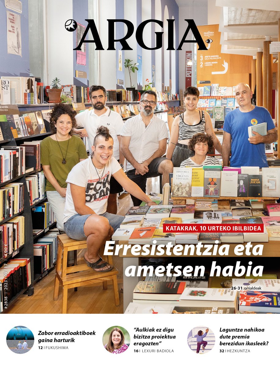 Astero ekartzen digu <a href="/ziclo_p/">Ziclo-P</a>-k <a href="/argia/">ARGIA</a> eta gainontzeko aldizkari eta egunkariekin irakurgai egoten da <a href="/kantinakatakrak/">katakrak kantina</a>-en.

Asteon poza azaletik mamira, eskerrik asko Dani Blanco eta -Katakrakeko bazkide ere baden- <a href="/xletona/">Xabier Letona</a>-ri erreportaia ederrarengatik:

argia.eus/argia-astekari…