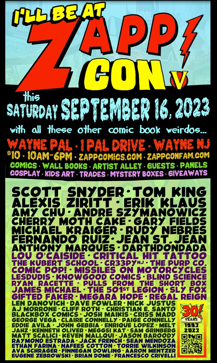 I'LL BE AT ZAPPCON! sept 16th 2023  #zappcon #comicconventions #comicbooks #comicbookartist