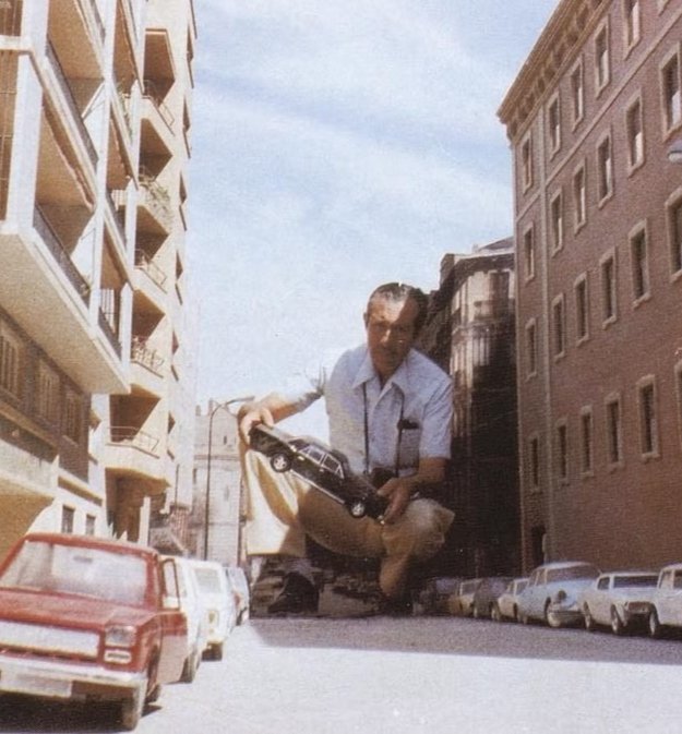 Emilio Ruiz del Río, fue un genio desconocido, de los mejores del mundo en efectos especiales con maquetas. Trabajó en obras maestras como Espartaco, Lawrence de Arabia, Dune...pero su truco más recordado fue el vuelo de Carrero Blanco en Operación Ogro, mil veces reproducido...