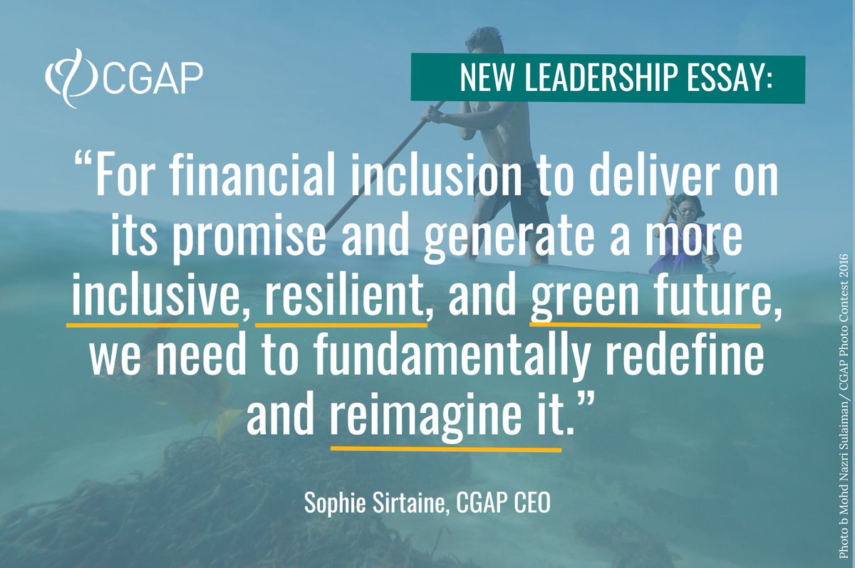 CGAP (@cgap) on Twitter photo #FinancialInclusion is essential to creating more inclusive, resilient & green futures.
But to deliver on its promise, we must go beyond access to accounts and focus on maximizing the impact of #InclusiveFinance.
Read more from CGAP CEO <a href="/SSirtaine/">Sophie Sirtaine</a>: cgap.pub/3Lo8s9R #FinancialInclusion is essential to creating more inclusive, resilient & green futures.
But to deliver on its promise, we must go beyond access to accounts and focus on maximizing the impact of #InclusiveFinance.
Read more from CGAP CEO <a href="/SSirtaine/">Sophie Sirtaine</a>: cgap.pub/3Lo8s9R