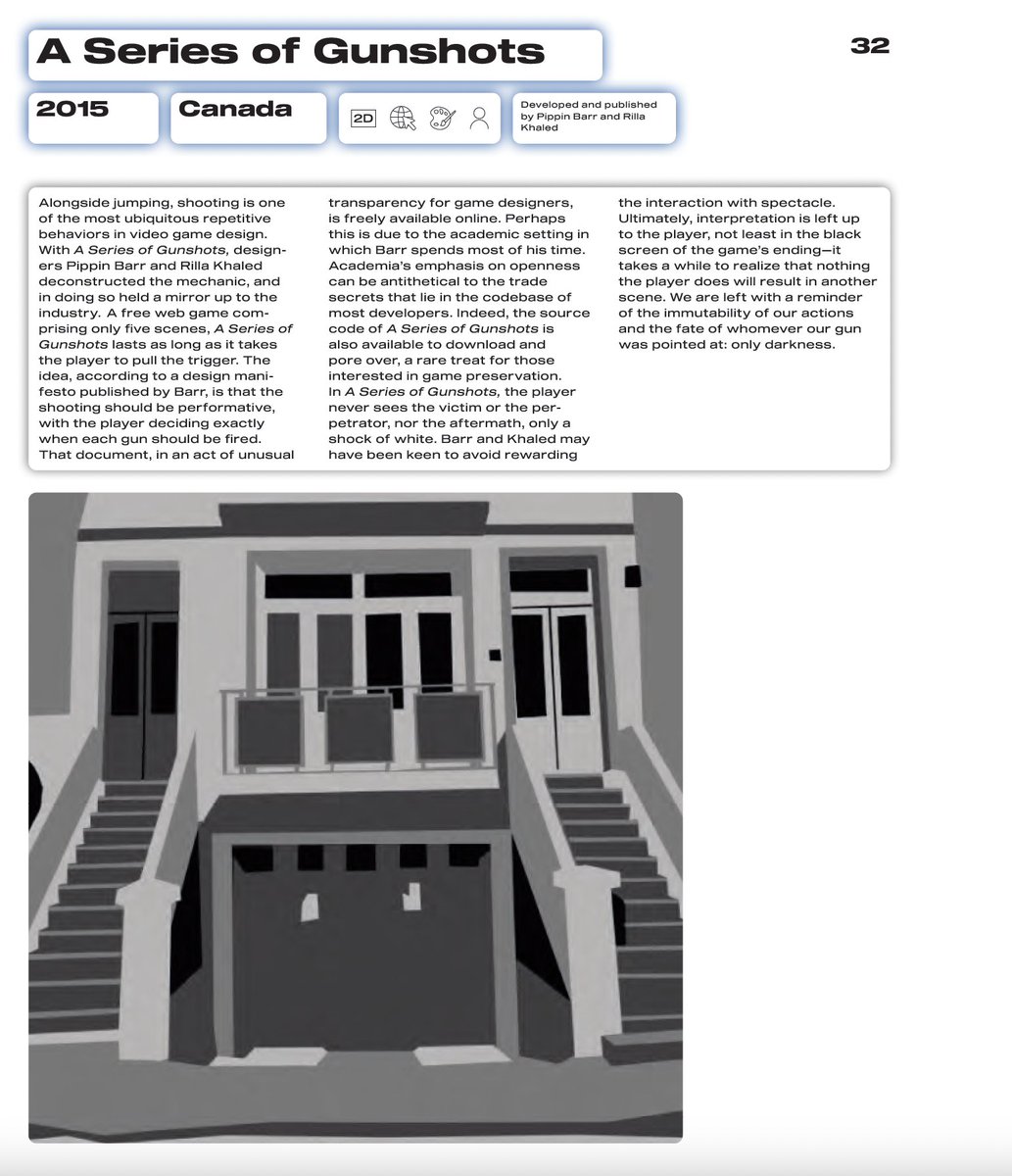 interdotstudio's tweet image. game changers @phaidonpress releases today, here are a handful of the entries i'm most proud of 🟩🔴🟨🟦

phaidon.com/promo/game-cha…

#ico #aseriesofgunshots #deathstranding #hoteldusk