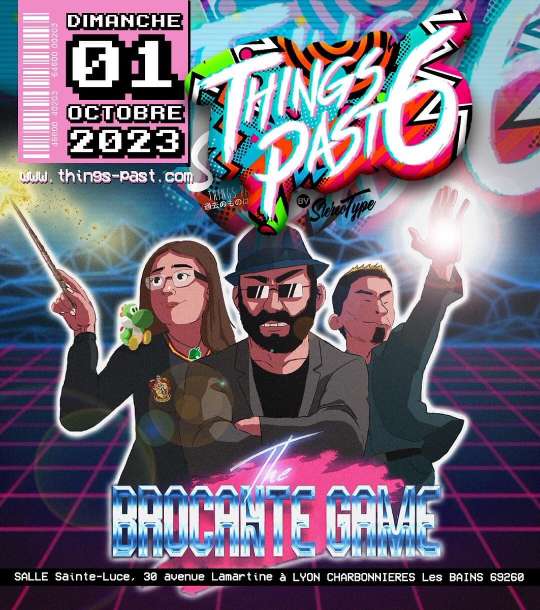 🔥Un THINGS PAST sans son Parrain ...NON ...  sans son DON n'est pas un THINGS PAST .... 
Le brocante game au #thingspast  !!! 😱 retrouvez <a href="/gtgabix/">GT Gabi</a> @ZoulmanYT et <a href="/Elo_Yoshi/">EloYoshi</a> sur leur stand et venez participer au tournoi MARIO KART 8 !!!!!!!!!! 🥇🏁 😃 #brocantegeek