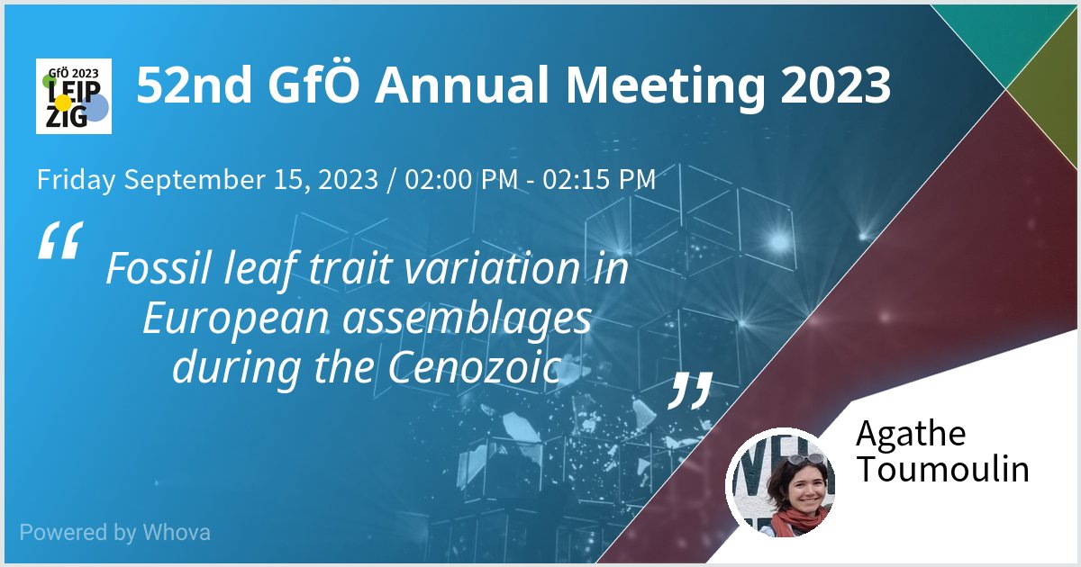 🌿If you want to have a short trip through deep times and hear about fossil leaves and functional #paleoecology (with a pinch on paleoclimates), come to meet up today at 2 p.m.! 🥳#gfoe23