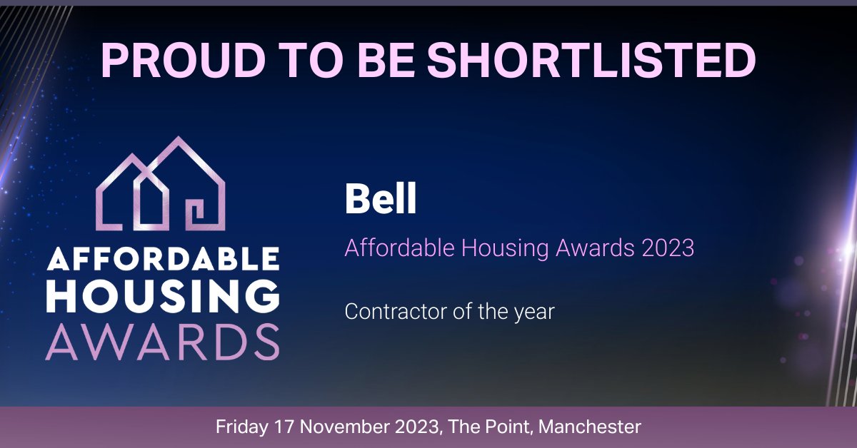 We are delighted to be shortlisted for the 2023 Affordable Housing Awards! The UK Housing Awards – are about identifying the social landlords, charities and partners who work with their communities to deliver great outcomes for tenants and residents. #believebebetterbebell