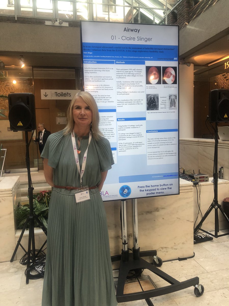 Enjoying catching up with fellow laryngeal enthusiasts @Laryngology Also a bonus to share some early analysis of data for the utility of ultrasound in #ILO for my ILOTUS study @LancsResearch