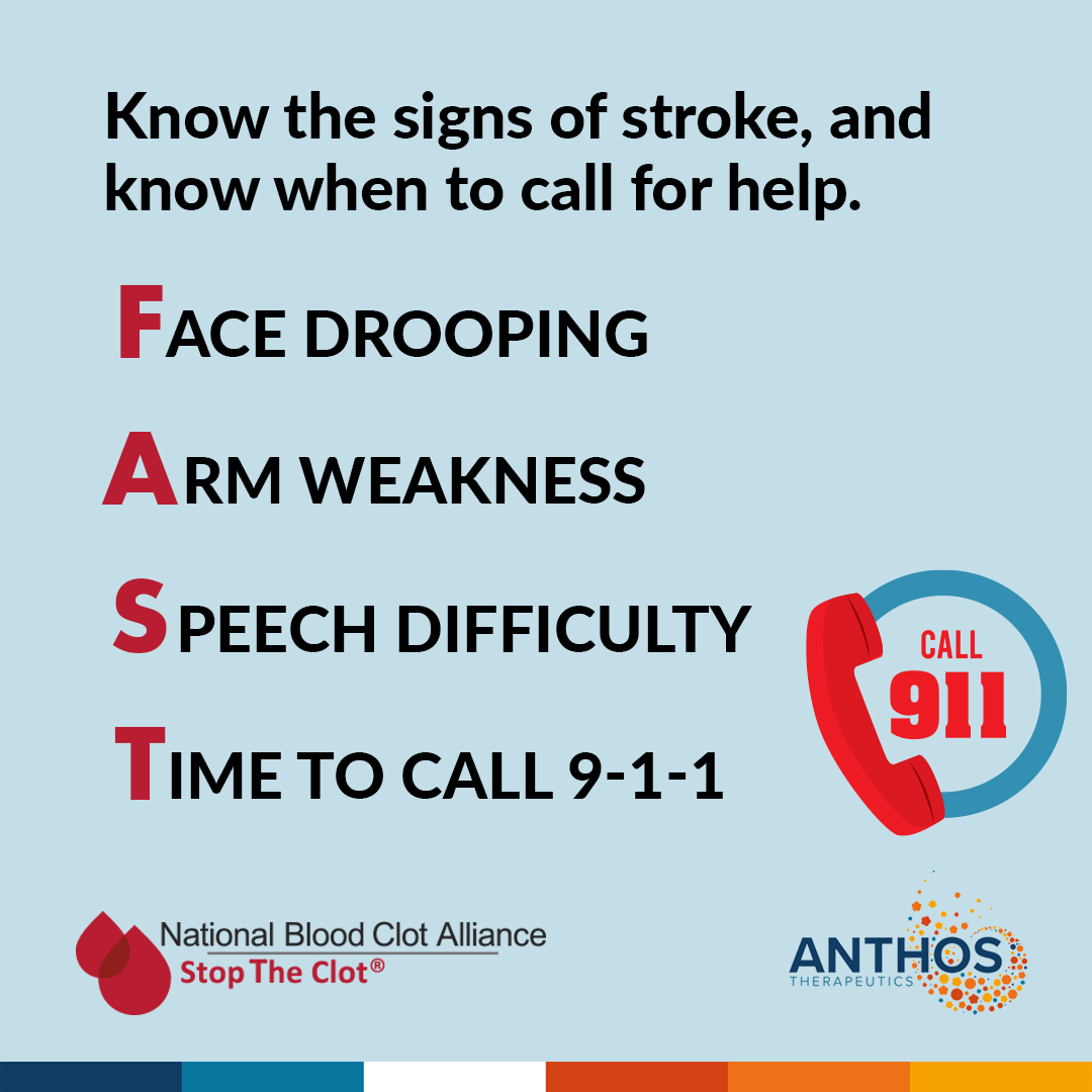 #Bloodclots are a serious complication of #afib & can lead to stroke. Nearly 1 in every 6 strokes is caused by #afib, increasing stroke risk by five-fold. Act FAST to identify a stroke.

Learn more from @StopTheClot 👉 bit.ly/3PC7ids.

#AtrialFibrillationAwarenessMonth