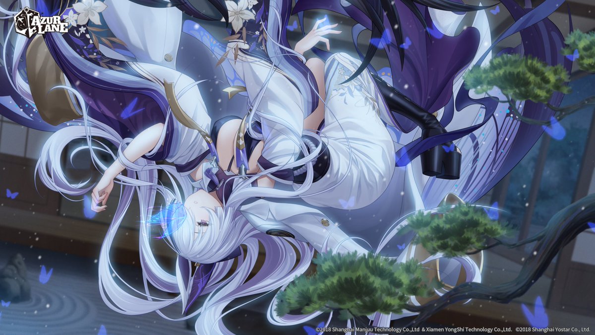 Commander, The Effulgence Before Eclipse event is available now! Amid the moon's silvery beams, the maiden ensconced in butterflies unveils a heightened beauty.

Thanks to the artist - HaneRu (@HaneRu253) for creating this amazing piece of artwork for us.

#AzurLane #Yostar