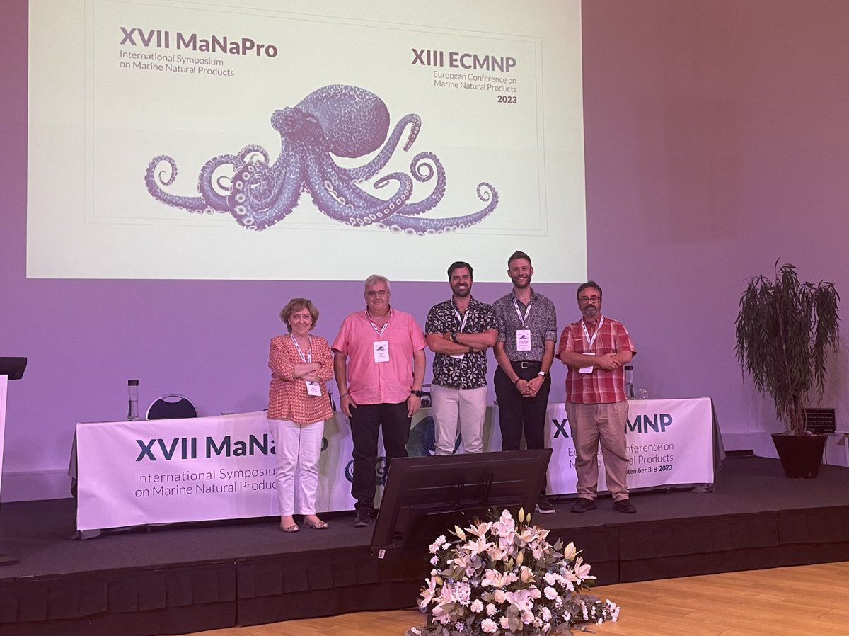MEDINADiscovery's tweet photo. A delegation of @MEDINAdiscovery Team is attending these days the joint #MANAPRO and #ECMNP meeting that is being celebrated in Granada, co-chaired by our Head of Chemistry @freyesbenitez and Carmen Cuevas, R&D director at @PhrmMar https://t.co/OIwMosemxU