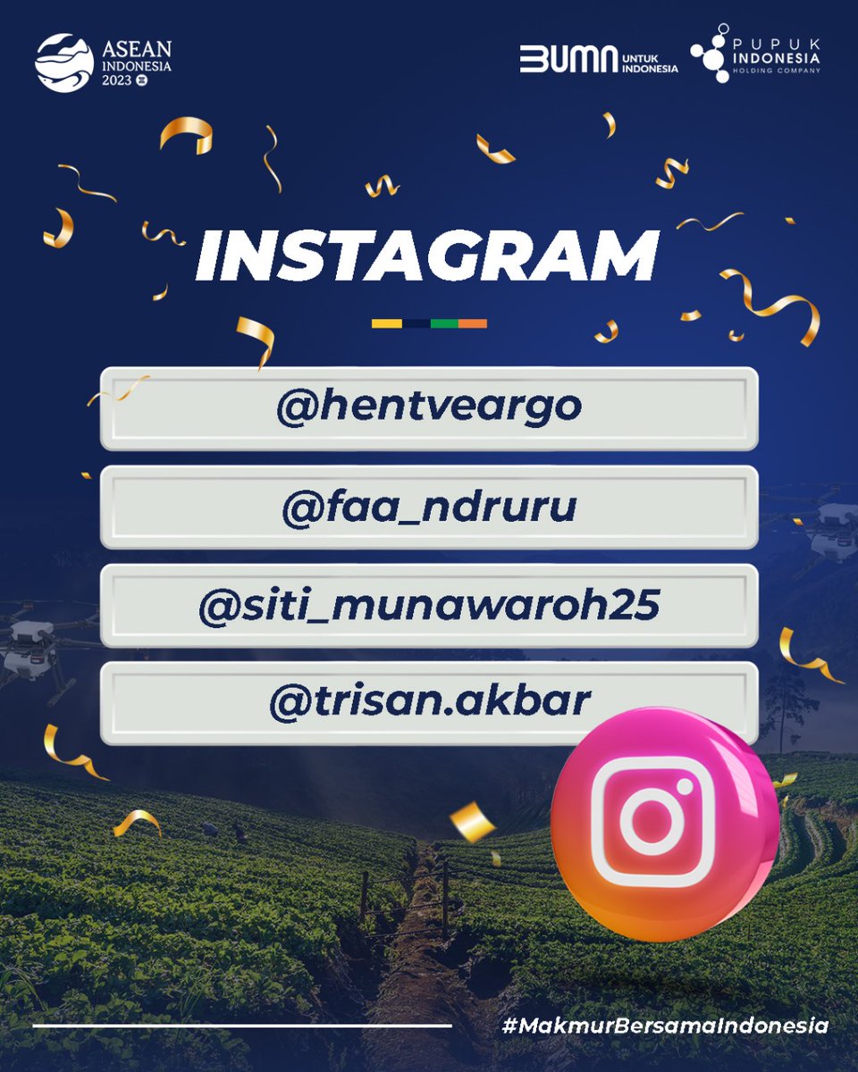 pupuk_indonesia's tweet image. Sobat Pupuk,
Terima kasih sudah berpartisipasi dalam #PIQUIZ edisi Agustus kemarin, ya. Selamat bagi para pemenang kuis. Bagi yang belum beruntung jangan menyerah, ya. Tetap ikuti setiap update PI dan ikuti kuis lainnya setiap bulan.

#PupukIndonesiaAda
#MakmurBersamaIndonesia