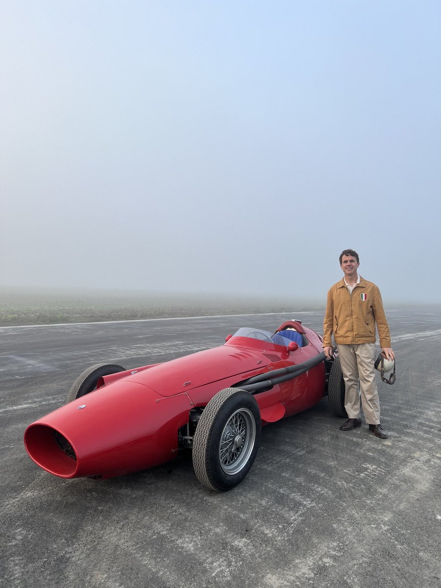 Long story, but I play Eugenio Castellotti in the new <a href="/FerrariMovie/">#FerrariMovie</a>. A fun &amp; surreal experience! <a href="/goodwoodrevival/">Goodwood Revival</a> I’m driving the car that my competitor Jean Behra races in the movie. #FerrariMovie in cinemas this December <a href="/TenTenthsRacing/">Ten Tenths</a> #250F