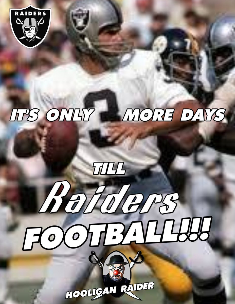 HooliganN8NR8R's tweet photo. Only a few more days.. #Raiders #RaiderNation    #madbomber #JustWinBaby #hooligannation #RN4L https://t.co/e7YPvyu0EU
