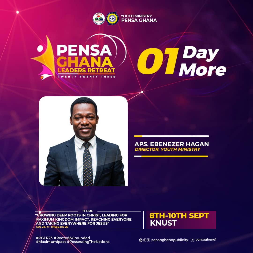 pensaghana1's tweet photo. Christ In you❗🔊

PGLR23 starts tomorrow 🔥🔥🔥

#PGLR23 | #RootedAndGrounded | #MaximumImpact | #PossessingTheNations https://t.co/dgXEIfXJes