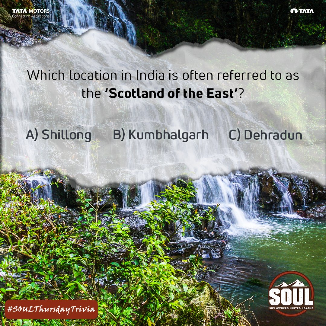 TataMotors_Cars's tweet image. Calling out all the thrill seekers! 🤩​

​Comment the right answers below. ​

​#DriveWithSOUL #SOULThursdayTrivia #ConnectWithSOUL #TataHarrier #TataSafari #Quiz #TataMotorsPassengerVehicles