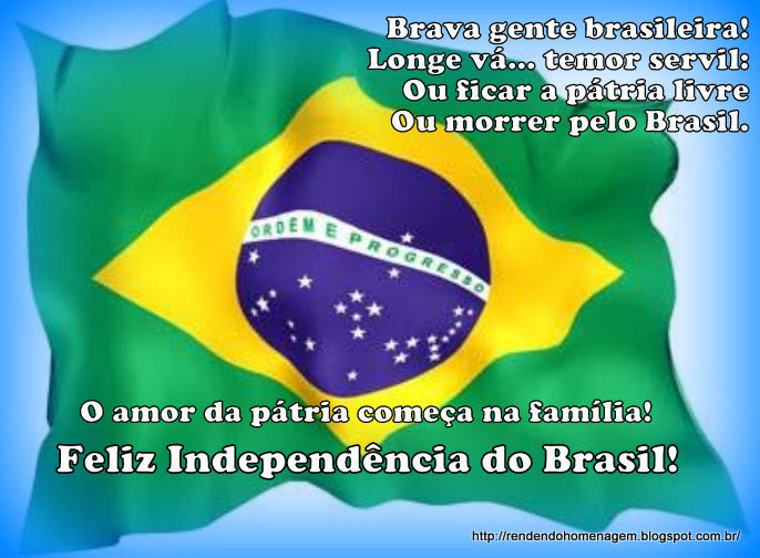 anatassara's tweet image. “Dia da Independência do Brasil”
Que nosso #patriotismo se estenda em nossas #atitudes #diárias !
Feliz 7 de Setembro!🇧🇷
#7Sep #7setembro #7settembre #7Septiembre #diadaindependência #DiadaIndependênciadoBrasil #Brasil #independenciadobrasil #Independência
rendendohomenagem.blogspot.com/2015/09/dia-da…