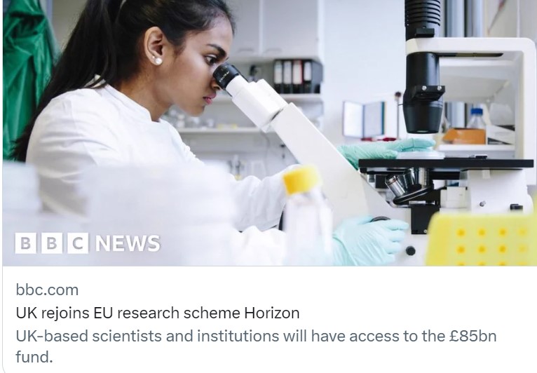"Rejoining #Horizon is exceptionally good news. Universities and businesses in #Wales will benefit.

Enabling the best researchers across #Europe to work together will generate the best outcomes”. 🏴󠁧󠁢󠁷󠁬󠁳󠁿🇬🇧🇪🇺

Professor Paul Boyle, Vice-Chancellor, Swansea University.