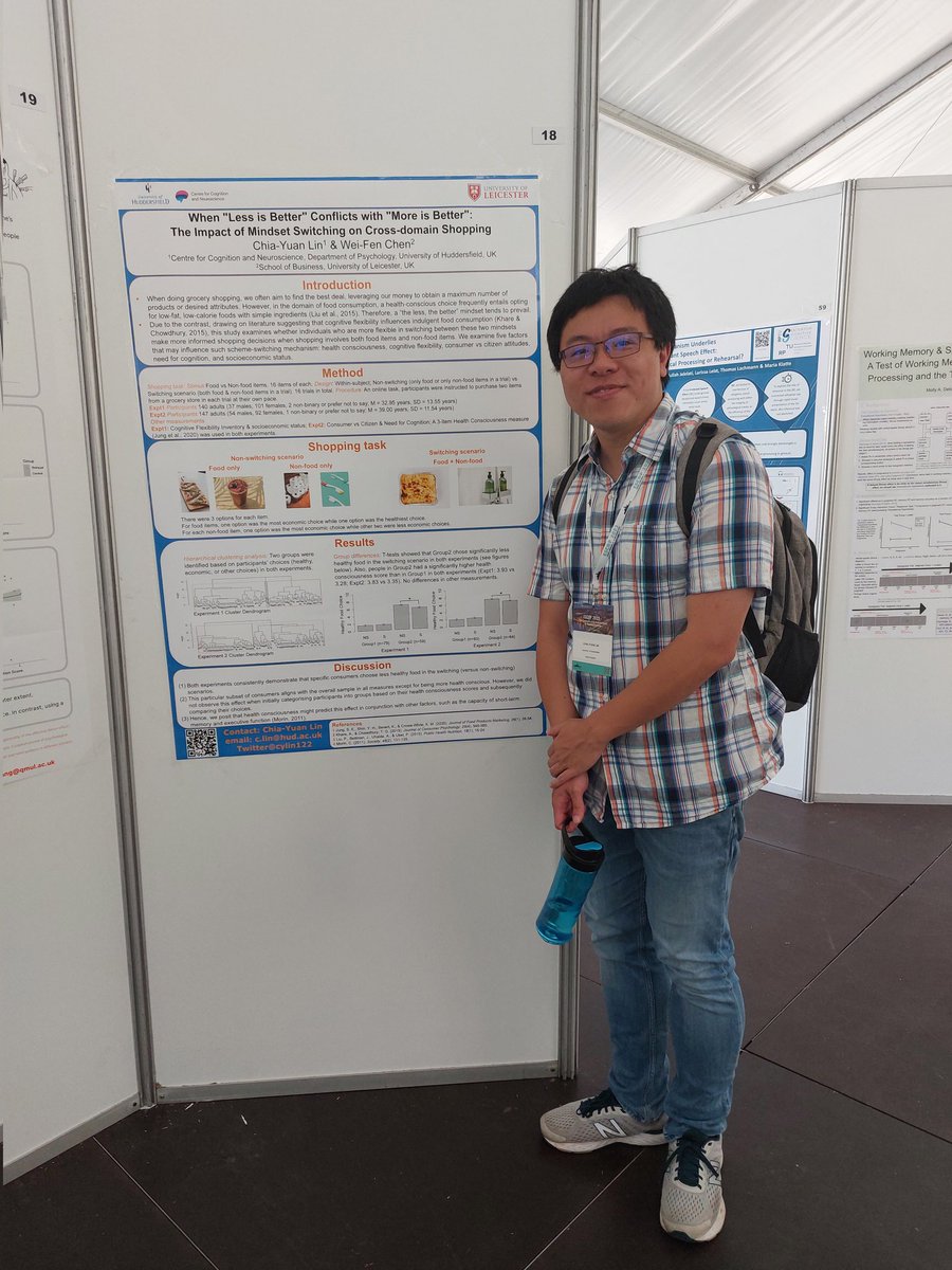 cylin122's tweet photo. Poster session at ESCoP. Looks like I'm the sole representative for the Uni of Huddersfield ;D #ESCoP2023 @CCN_Hudd @WeLoveResearch @Hud_HHS https://t.co/EFIb8FmdIk