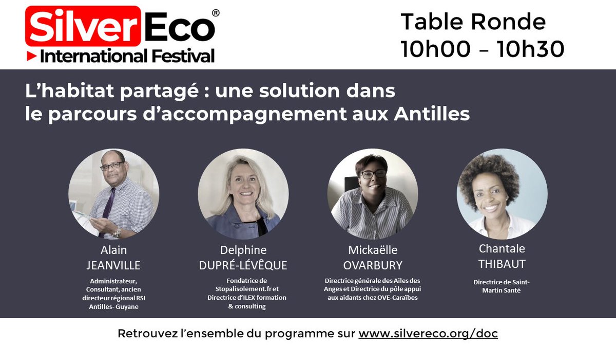 OVE-CARAÏBES présente “L’habitat partagé : une solution dans le parcours d’accompagnement aux Antilles” au Festival #SilverEco #BienVieillir le lundi 18 Septembre! 

Réservez dès maintenant votre pass B2B gratuit pour participer au Festival : lnkd.in/e2Vc7v2g