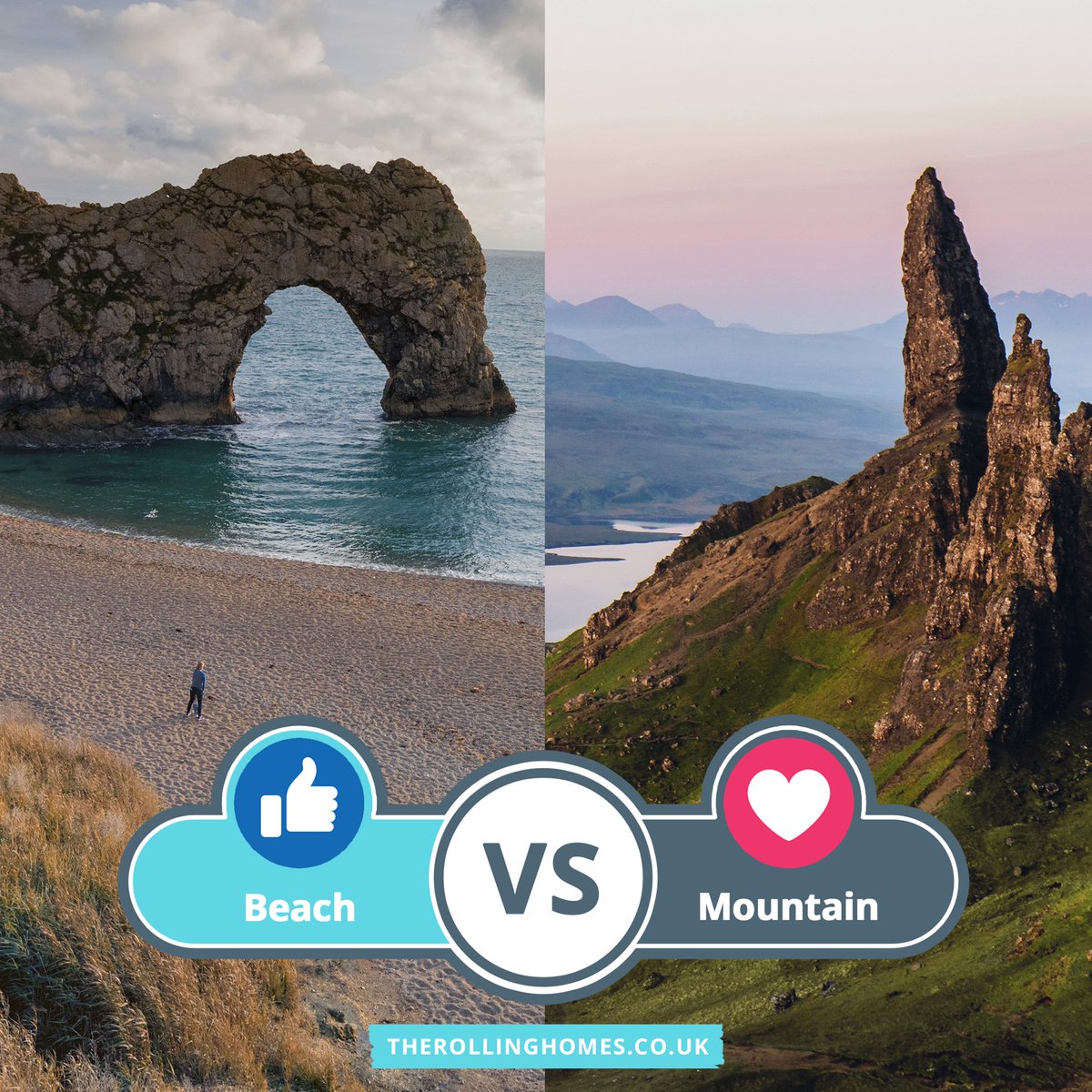 therollinghomes's tweet photo. Where would you rather be right now? Beach escape 🌊 or mountain retreat ⛰️? Vote below and let us know! 
P.S. Whichever you choose, our motorhomes can take you there. 😉 

#Beach #Mountain #Staycation https://t.co/tNF65utKUC