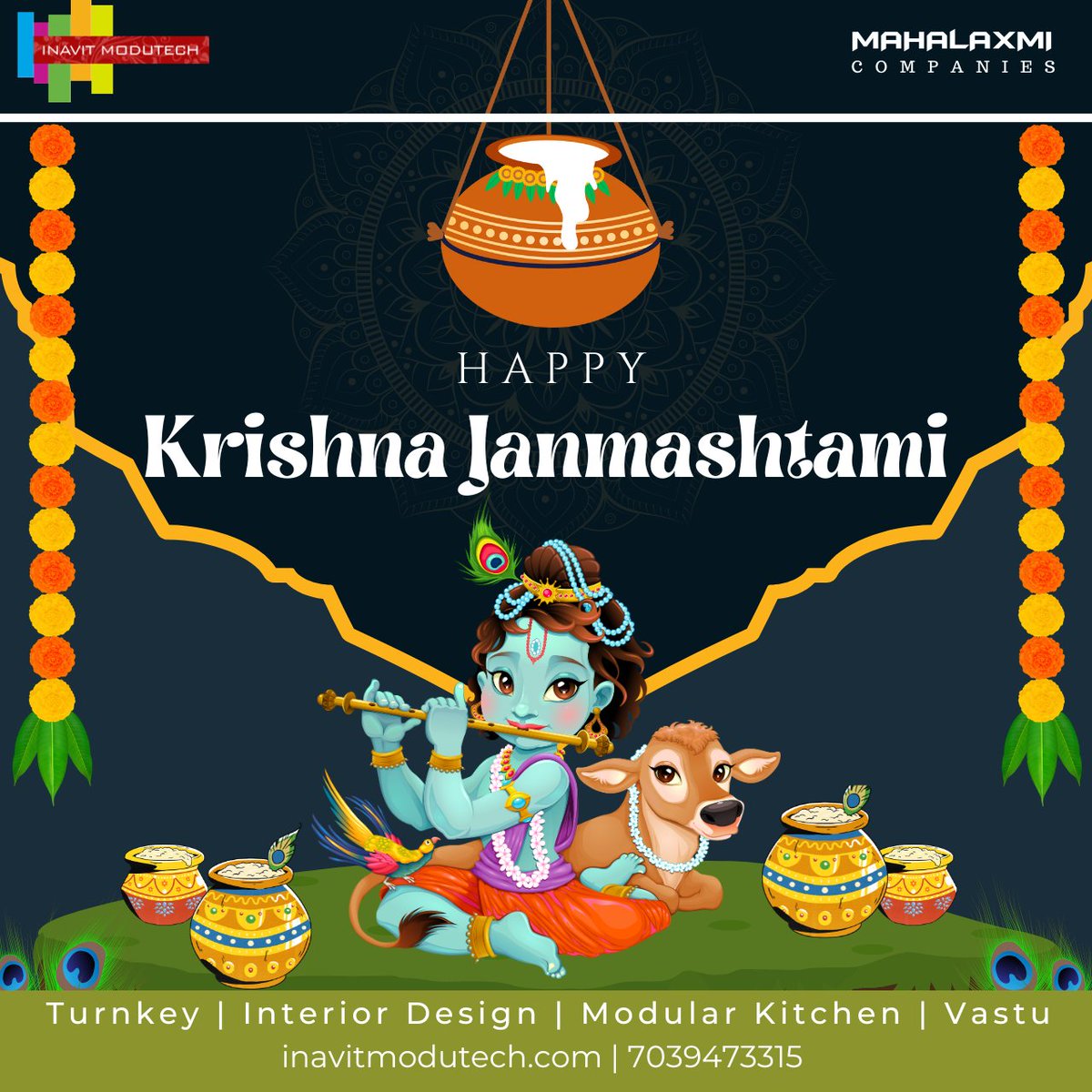 InavitModutech's tweet image. #HappyKrishnaJanmashtami2023 #HappyDahiHandi  #InavitModutech #MahalaxmiCompanies #interiordesign #homedecor #interiors #luxurylifestyle 
#thursdayvibes Good Thursday #Mumbai #thanecityofficial #maharashtra